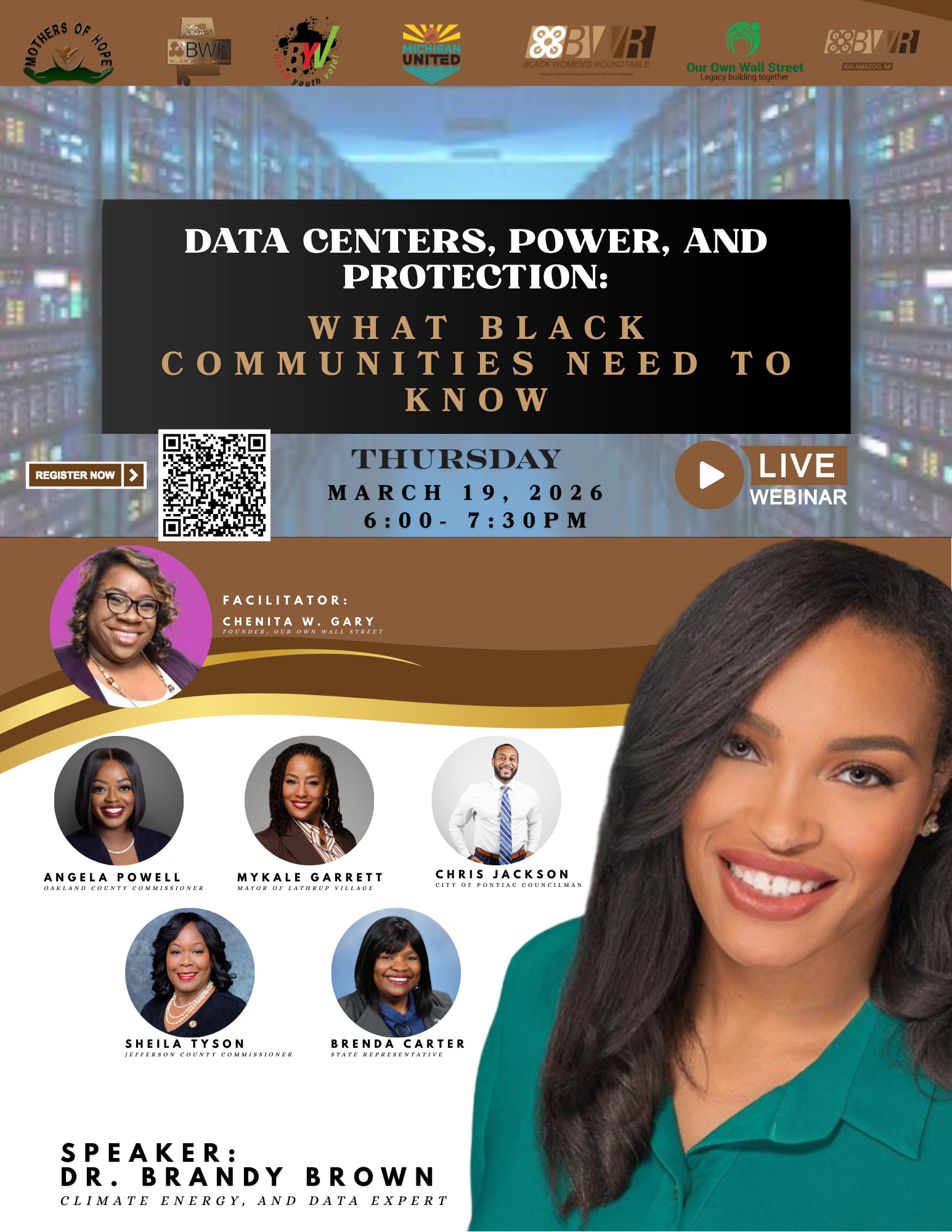 Data Centers, Power, and Protection: What Black Communities Need to Know, featuring Dr. Brandy Brown as speaker